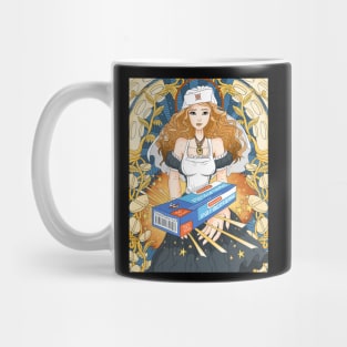 Nurse with a holy gift, Paracetamol. Mug